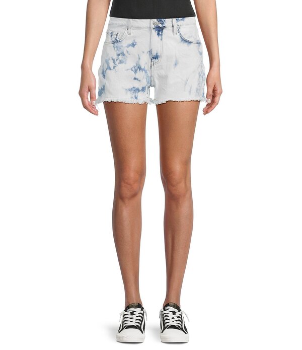 YMI デニム レディース ボトムス 二分の一ズボン下・さる股引き 遊撃手ズボン下 ジーンズ YMI Jeanswear 5-Pocket Frayed Hem Denim Shorts Medium Blue Bleach 青碧