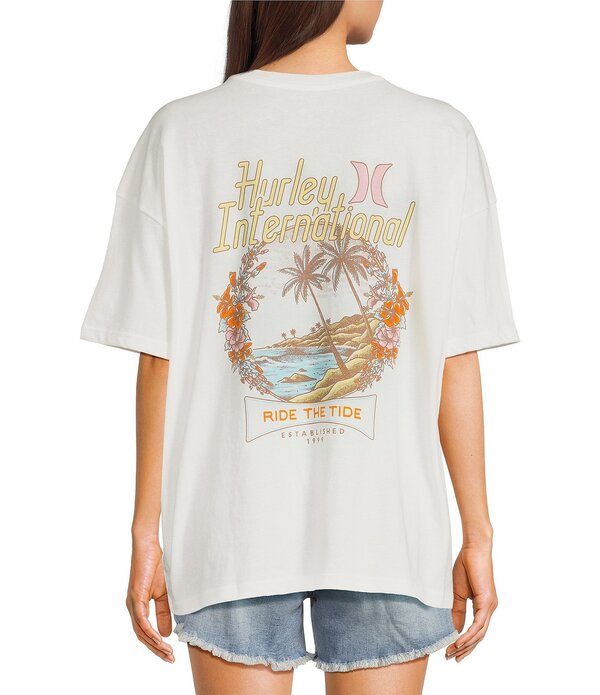 ハーレー レディース トップス ティーシャツ Hurley Tide Chaser Short Sleeve Boyfriend T-Shirtofu
