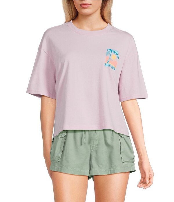 ソルティークルー レディース トップス ティーシャツ Salty Crew Neck Travel Far Skimmer Boxy Tee Pink Skies サクラ色