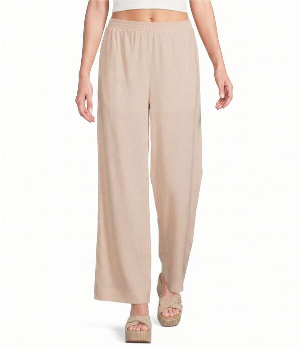 ブルーペッペーブルーペッパー レディース ボトムス 心地好いズボン下 ワイドレッグ Blu Pepper Wide Leg Flowy Pants Khaki カーキ