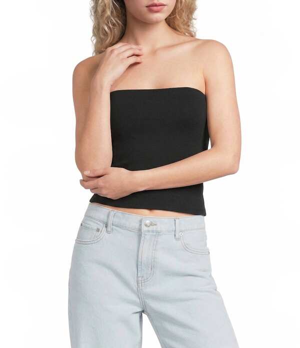 ジービー レディース トップス ティーシャツ クロップド GB Cropped Tube Top Black 黒いこと