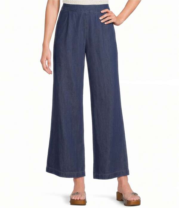 I.N.サンフランシスコ レディース ボトムス 心地好いズボン下 ワイドレッグ ジーンズ I.N. San Francisco Denim Hi-Waist Wide Leg Pull On Pants Denim ジーンズ