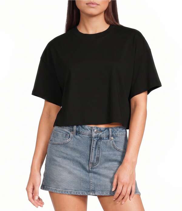 ジービー レディース トップス プルオーバー 編み物 GB Knit Coordinating Boxy T-Shirt Black 黒いこと