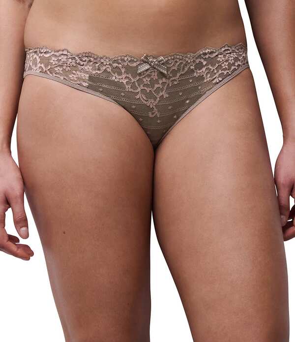 シャントル レディース アンダー御召しもの ズボン下 Chantelle Rive Gauche Bikini Panties Bronzed Taupe/Rose Sable トープ