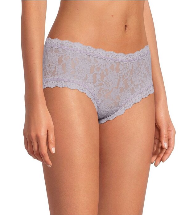 ハンキーパンキー レディース アンダー御召しもの ズボン下 スピード競技 Hanky Panky Stretch Lace Boyshort Panty Violet Daze 相撲取り草