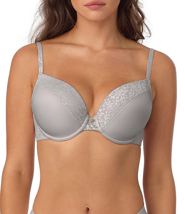 レミステレー レディース アンダー御召しもの ブラ ティーシャツ Le Mystere Safari Plunge Full-Busted Contour Underwire Square Back T-Shirt Bra Smoke 人煙