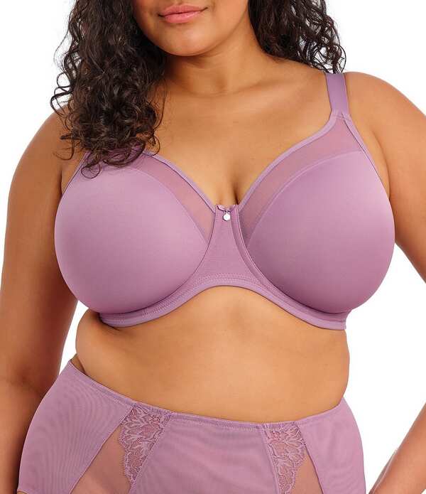猥りがましいミ レディース アンダー御召しもの ブラ ティーシャツ Elomi Smooth Non-Padded Full-Busted Molded U-Back Underwire T-Shirt Bra Heather ギョリュウモドキ
