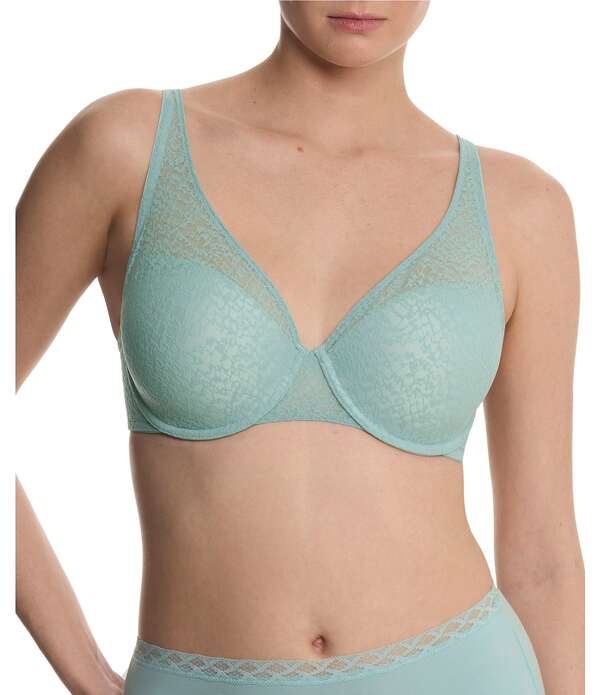 ナトリ レディース アンダー御召しもの ブラ Natori Pretty Smooth: Full-Fit Smoothing Bra Blue Meadow 青碧