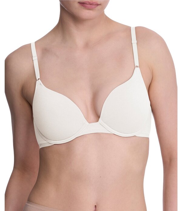 ナトリ レディース アンダー御召しもの ブラ ティーシャツ 綿織物 Natori Bliss Cotton Convertible T-Shirt Bra White 白いこと