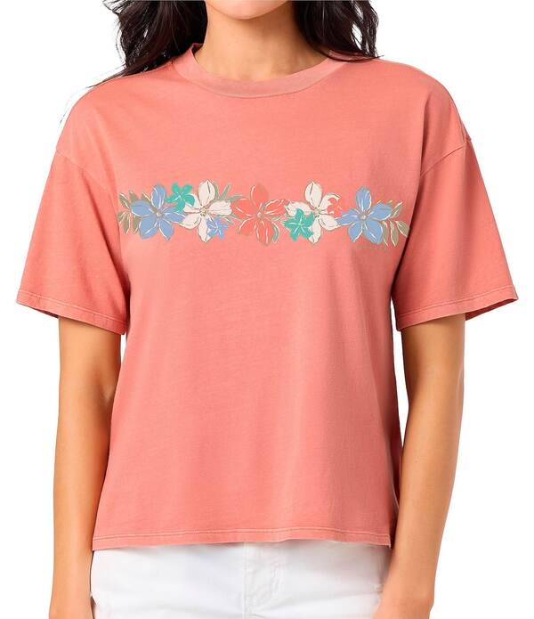 オニール レディース トップス プルオーバー O\u0027Neill Band Oflowershort Sleeveasy Fit-Shirt Canyon Rose