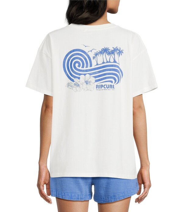 下唇長い巻き毛 レディース トップス プルオーバー Rip Curl Ocean Break Short Sleeve T-Shirt Bone
