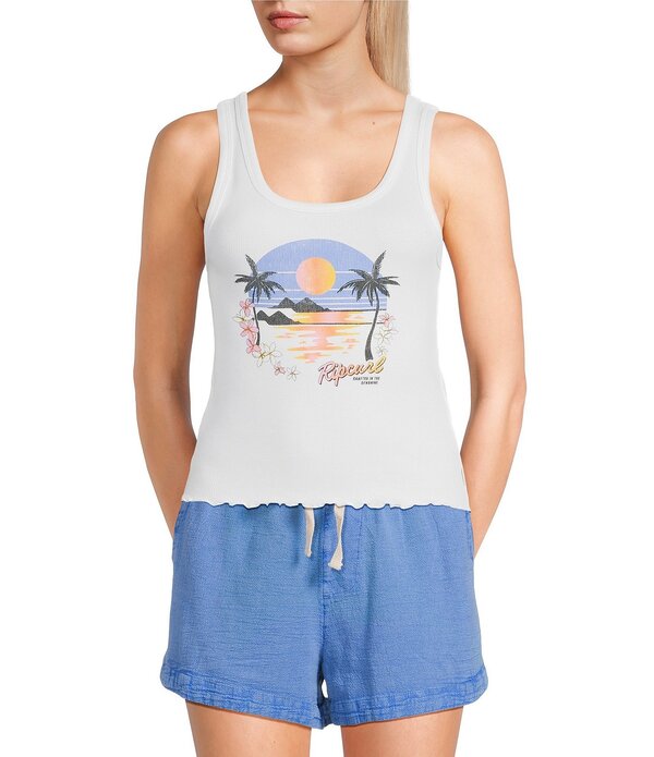 下唇長い巻き毛 レディース トップス プルオーバー ノースリーブ Rip Curl Hotel Malibu Sleeveless Tank Toptical White 白いこと