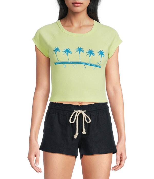 ロキシー レディース トップス プルオーバー Roxy Five Palm Short Sleeve T-Shirt Lime Sherbet 菩提樹