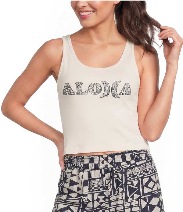 ハーレー レディース トップス プルオーバー ノースリーブ クロップド Hurley Hello Sleeveless Cropped Tank Top Off-White 象牙色