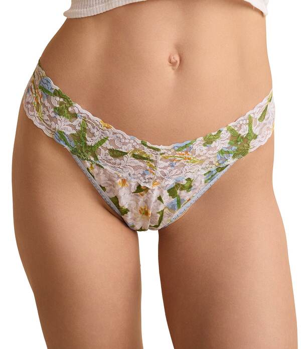 ハンキーパンキー レディース アンダーお召しもの ズボン下 御花柄 刷り上げる スピード競技 御花 Hanky Panky Signature LaceR Original Rise Floral Printed Thong Absolute Lilly