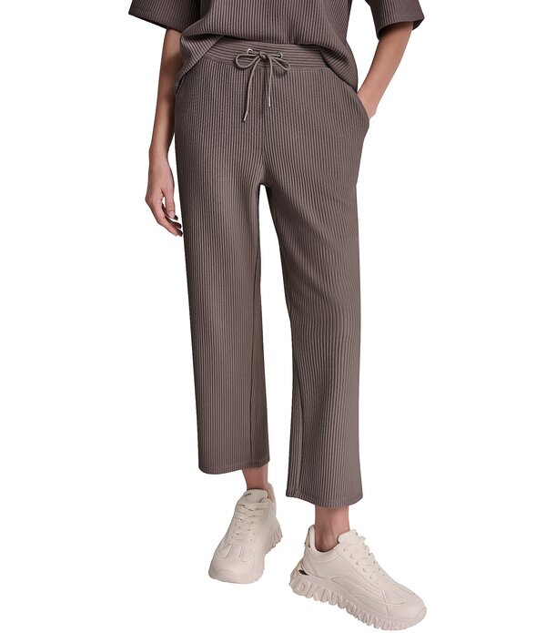 ダナキャラン レディース ボトムス カジュアルパンツ クロップド ニット DKNY Sport By Donna Karan Coordinating Tech Ottoman Knit Mid Rise Cropped Pants Mushroom｜ReVida 店