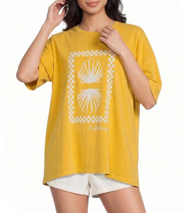 ビラボン レディース トップス シャツ Billabong Balance of Waveshort Sleeve Oversized T-Shirt Sun Kissed|ReVida 店