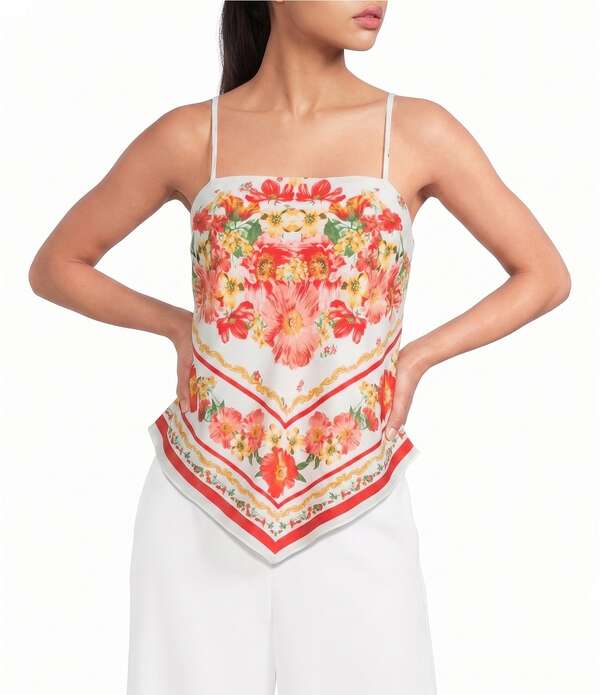 I.N.サンフランシスコ レディース トップス プルオーバー 御花柄 刷り上げる 御花 I.N. San Francisco I.N San Francisco Floral Printed Cami Scarf Top Floral