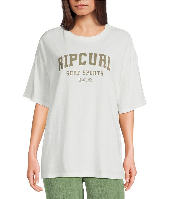 下唇長い巻き毛 レディース トップス プルオーバー Rip Curl Varsity Sportshort Sleeve T-Shirt Bone/Khaki カーキ