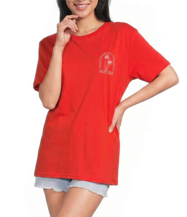 ソルティークルー レディース トップス プルオーバー Salty Crew Archway Short Sleeve Boyfriend T-Shirt Chili Pepper