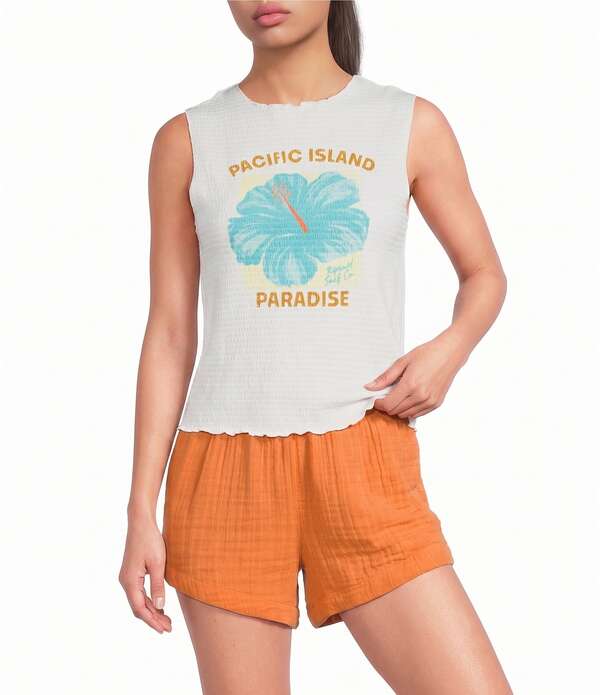 リップカール レディース トップス シャツ Rip Curl Topanga Canyon Shirred Tank White ホワイト|ReVida 店