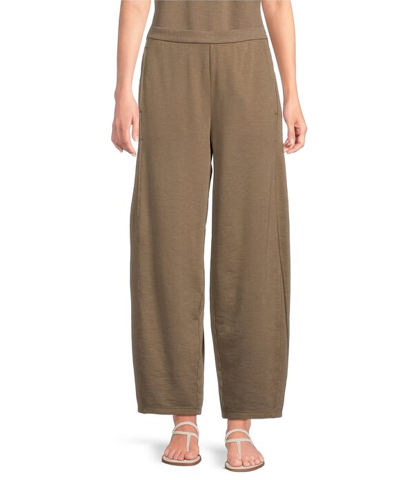 エイリーンフィッシャー レディース ボトムス 心地好いズボン下 パイル アンクル Eileen Fisher Garment Dyed Terry Elastic Waist Lantern Ankle Pants Walnut