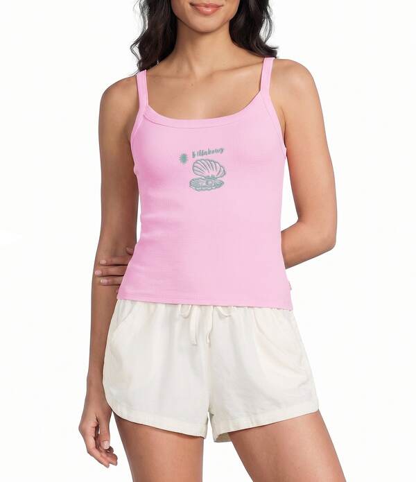 散らし広告ボン レディース トップス プルオーバー ノースリーブ Billabong Day Trip Forever Sleeveless Tank Toprism Pink さくら色