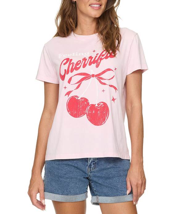 信号旗 アンド アンセム レディース トップス プルオーバー Flag and Anthem Short Sleeve Cherrific Tee Pink さくら色