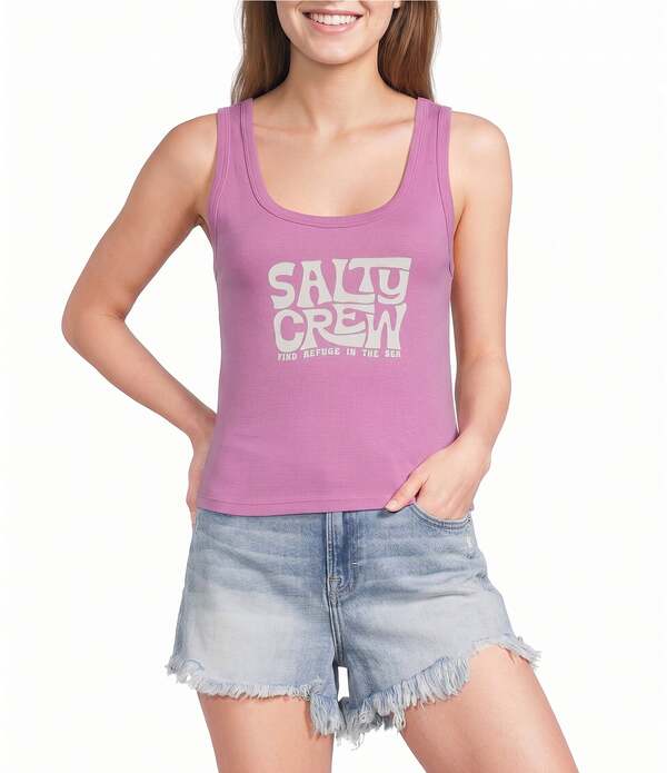 ソルティークルー レディース トップス ティーシャツ ノースリーブ Salty Crew Freestyle Sleeveless Tank Top Violet 相撲取り草