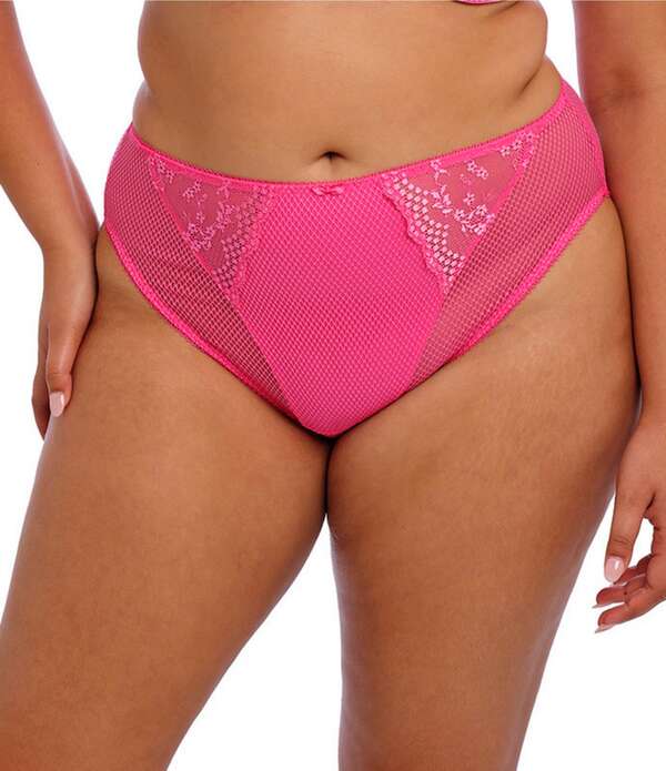 猥りがましいミ レディース アンダーお召しもの ズボン下 Elomi Charley High Leg Brief Panty Pink サクラ色