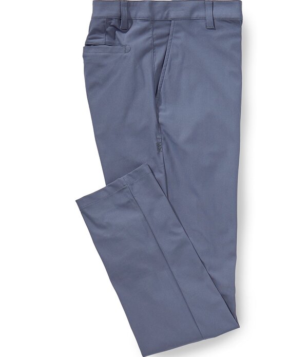 ローヌ メンズ ボトムス 心地よいズボン下 か細い填まる RHONE Slim Fit Flat Front Commuter Stretch Pantshale Blue 青色