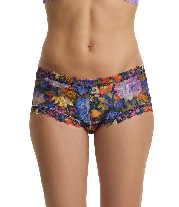 ハンキーパンキー レディース アンダー御召しもの ズボン下 刷り上げる スピード競技 Hanky Panky Printed Signature Lace Boyshort Impressionist