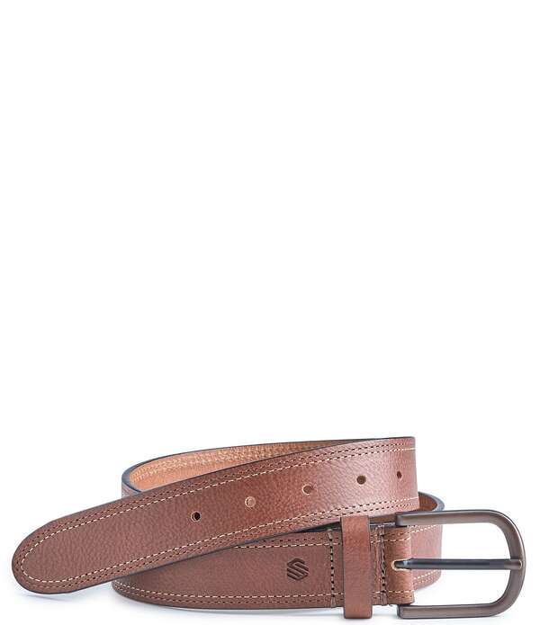 ジョンストンアンドマーフィー メンズ 付属品 胴締め 対照 Johnston \u0026 Murphy Men\u0027s Double Contrastitched Beltan タン