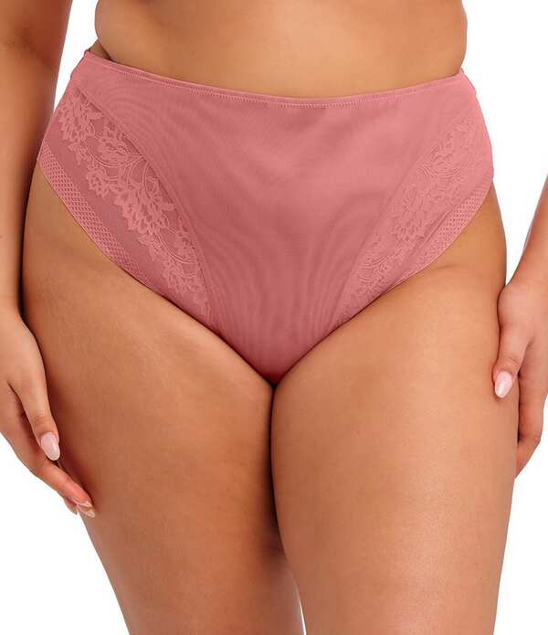 猥りがましいミ レディース アンダー御召しもの ズボン下 Elomi Nerina High-Cut Brief Panties Dusty Rose