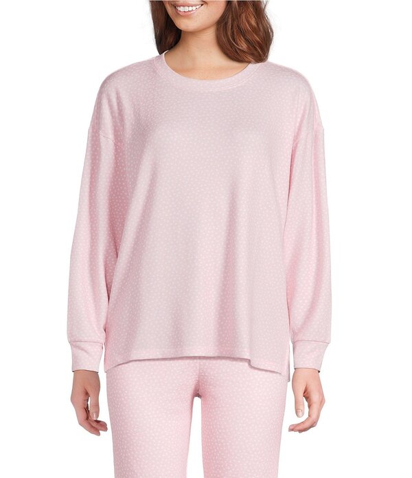 ピージェイサルベージ レディース トップス カットソー 労働者の一団のど首 編み物 PJ Salvage Dotted Peachy Knit Long Sleeve Crew Neck Coordinating Sleep Top Baby Pink サクラ色
