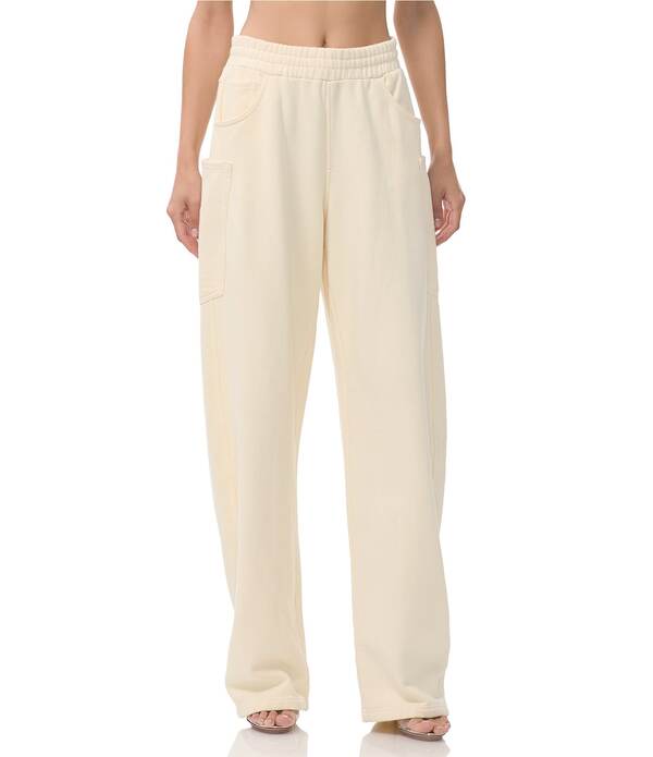 エーエフアールエム レディース ボトムス 心地よいズボン下 スウェットパンツ フリース AFRM Ryan Coordinating Barreleg Fleece Sweatpants Vintage White 白いこと