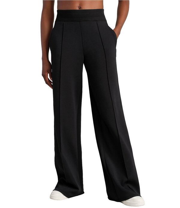 ローヌ レディース ボトムス 心地よいズボン下 ワイドレッグ RHONE Dreamglow Coordinating High Rise Wide Leg Trouser Pants Pure Black 黒いこと