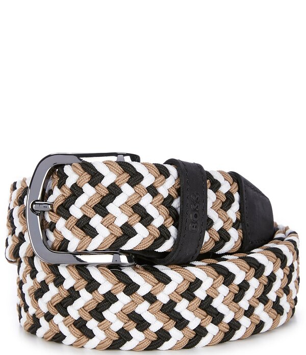 ヒューゴボス メンズ 付属品 胴締め Hugo Bossash Braided Belt Multi マルチ色つや