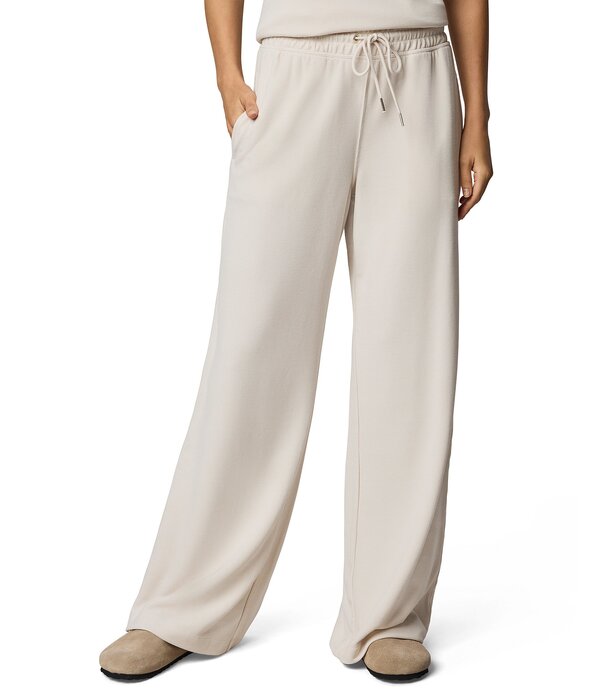 スプレンディット レディース ボトムス 心地よいズボン下 ワイドレッグ 編み物 Splendid Waffle Knit Coordinating Wide Leg Elastic Waist Drawstring Pants Oak