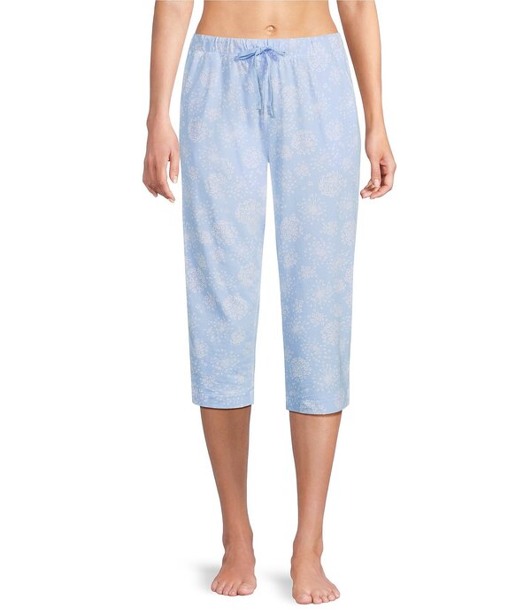 休止状態 感覚 レディース ボトムス 心地よいズボン下 刷り上げる 編み物 Sleep Sense Dandelion Breeze Print Knit Drawstring Tie Coordinating Sleepants Dandelion Breeze