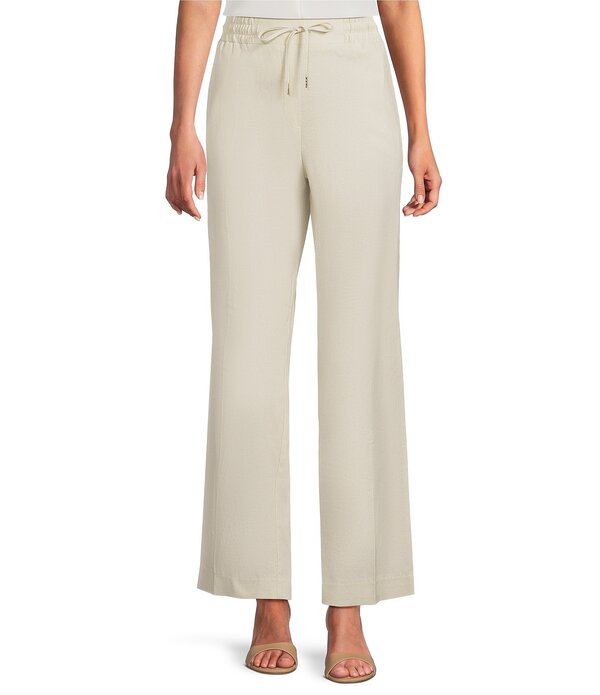 ジョーンズニューヨーク レディース ボトムス カジュアルパンツ ストレート リネン Jones New York Linen Blend Straight Leg Drawstring Pants Natural Stone ストーン｜ReVida 店