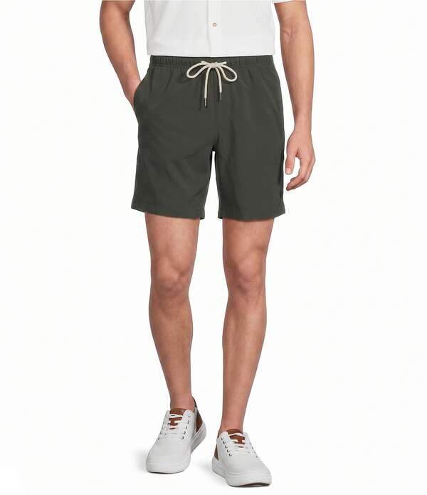 ラウン メンズ ボトムス 二分の一ズボン下・さる股引き 遊撃手ズボン下 Rowm Rec \u0026 Relax Performance Solid 7 Inseam Shorts Green 緑であること