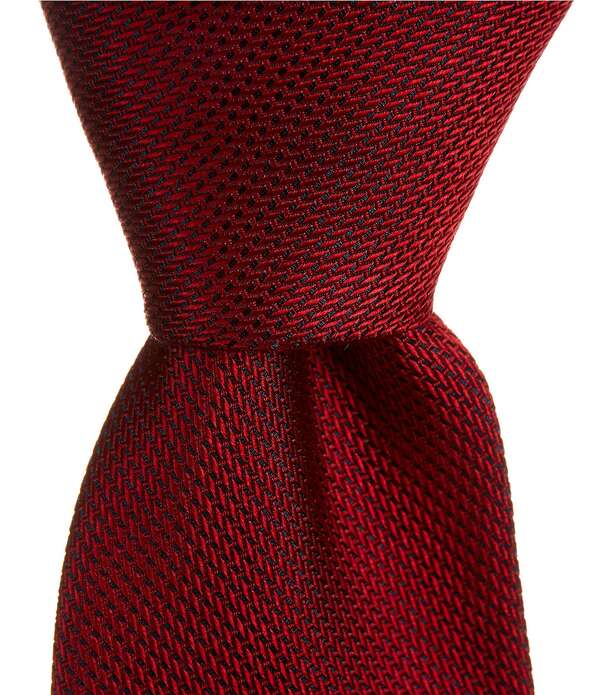 ラウンドトゥリーアンドヨーク メンズ 佩び物 タイ 絹地 Roundtree \u0026 Yorke Malakai Solid 3/8 Silk Blend Tie Red 赤いこと