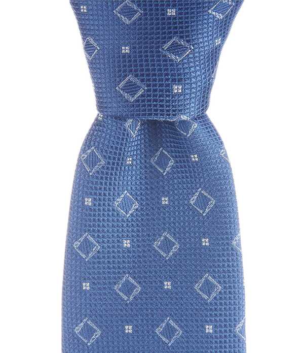 ヒューゴボス メンズ 付属品 タイ 地絹 Hugo Boss Diamond Patterned Jacquard 2.95 Silk Tie Light Pastel Blue 青み