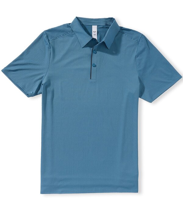 ローヌ メンズ トップス ティーシャツ RHONE Approach Seersucker Tech Short Sleeve Polo Shirt Ash Blue 木灰