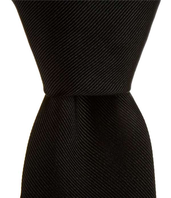 ラウンドトゥリーアンドヨーク メンズ 添え物 タイ 絹地 Roundtree \u0026 Yorke Cardinal Solid 3 1/8 Silk Tie Black 黒いこと
