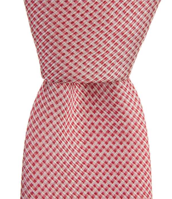 トーマスサクラ色 メンズ 佩び物 タイ 絹地 Thomas Pink Crescent Micro 3.25 Silk Tie Pink サクラ色