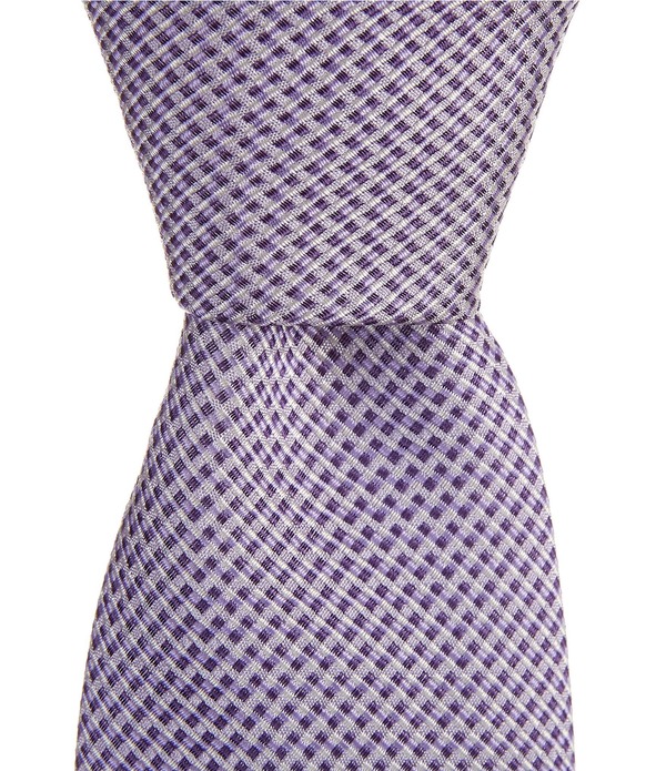トーマスサクラ色 メンズ 添え物 タイ 絹地 Thomas Pink Crescent Micro 3.25 Silk Tie Purple パープル