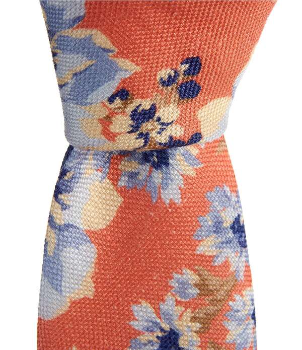 トーマスサクラ色 メンズ 添え物 タイ お花柄 絹地 お花 Thomas Pink Mason Floral 3.25 Silk Tie Coral コーラル