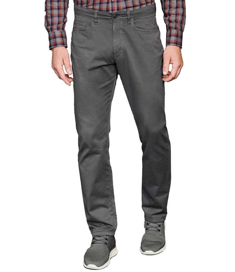 ジョンストンアンドマーフィー メンズ ボトムス カジュアルパンツ パンツ Johnston & Murphy Five-Pocket Straight Fit Stretch Pants Charcoal チャコール